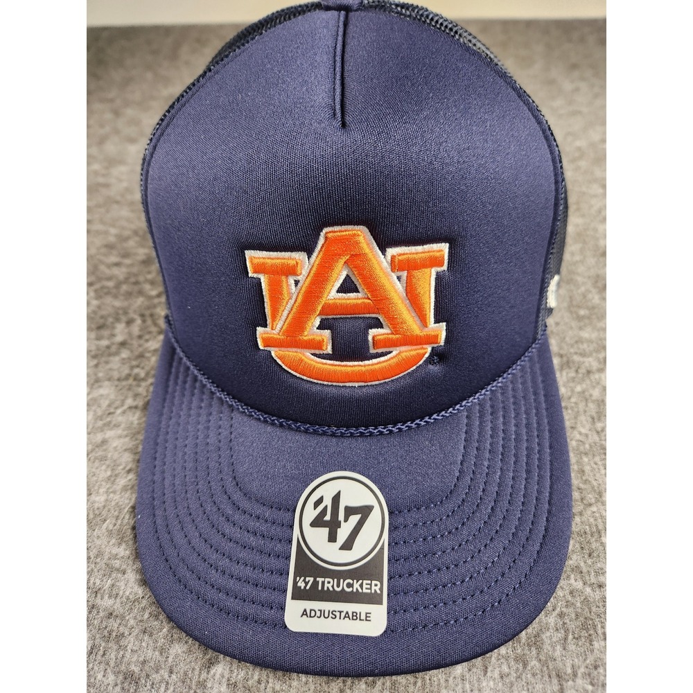 Auburn Tigers Hat '47 Foam Front Mesh Trucker Navy Orange AU Snapback NWT